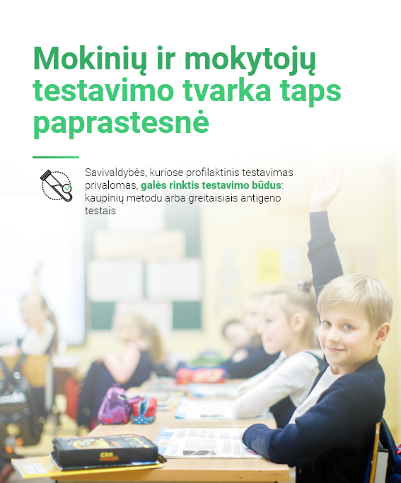 Read more about the article Mokinių ir mokytojų testavimo tvarka