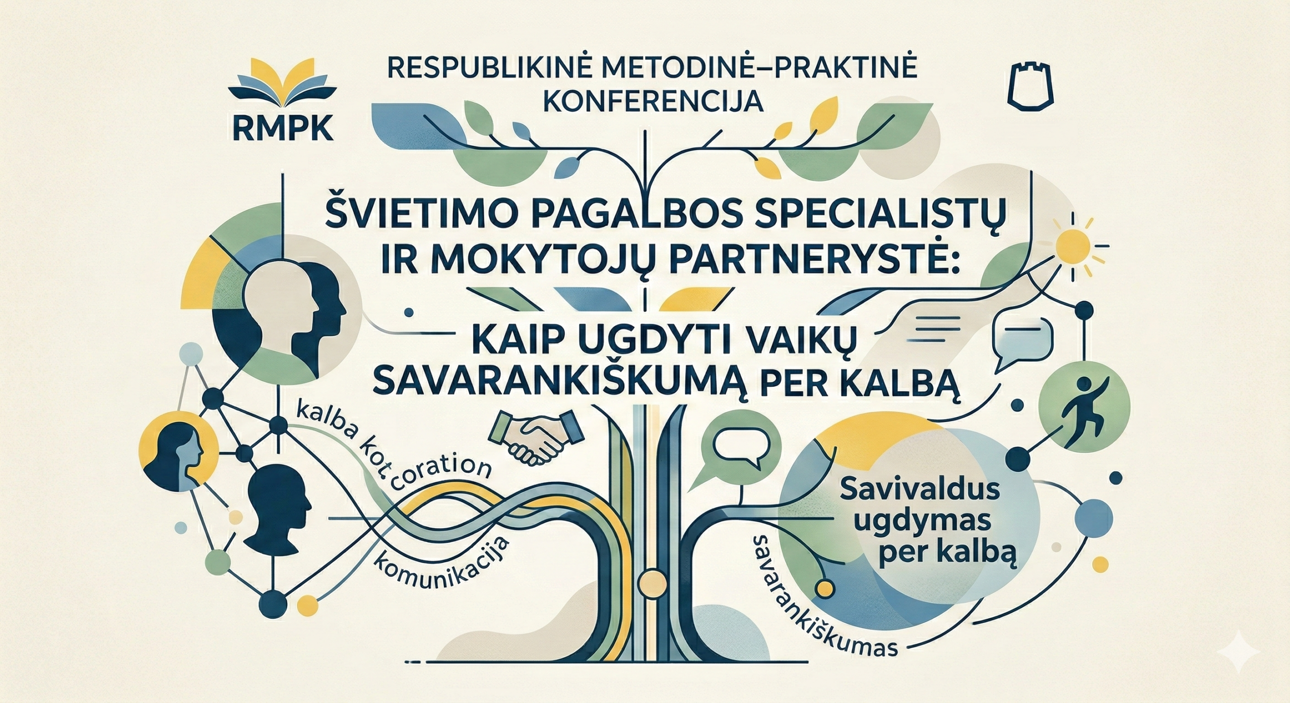 Read more about the article Respublikinė metodinė–praktinė konferencija „Švietimo pagalbos specialistų ir mokytojų partnerystė: kaip ugdyti vaikų savarankiškumą per kalbą“